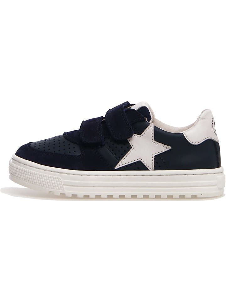 Naturino Skórzane sneakersy "Hess" w kolorze granatowym rozmiar: 25