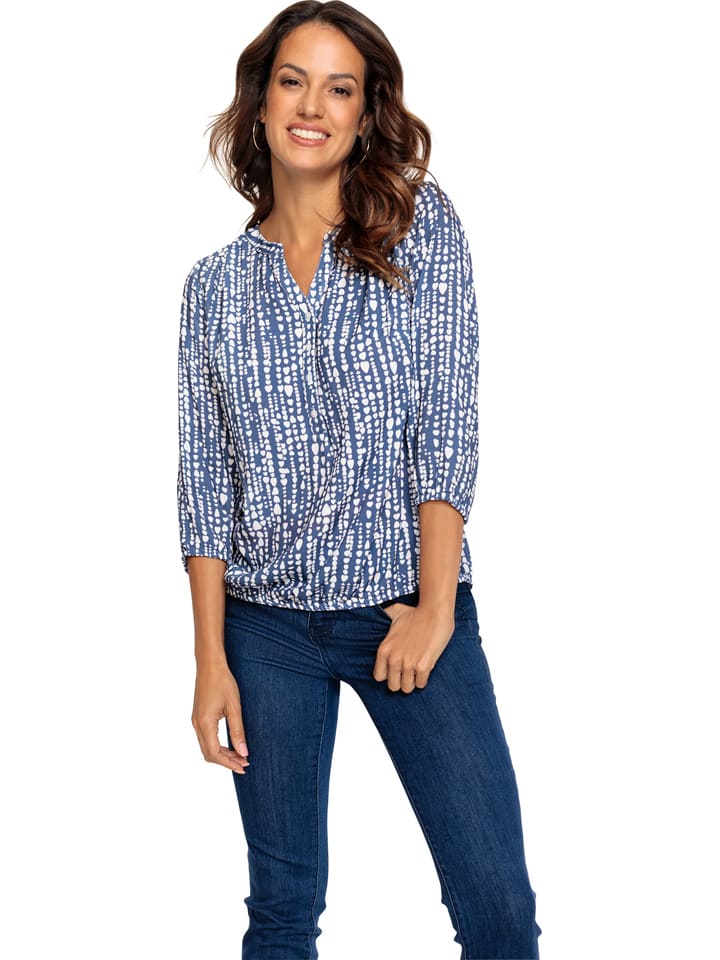 WITT WEIDEN Bluzka w kolorze granatowo-białym rozmiar: 42