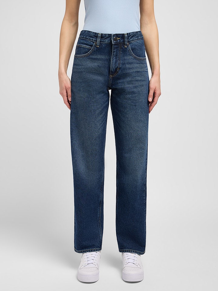 Lee Dżinsy "Rider" - Comfort fit - w kolorze granatowym rozmiar: W27/L31