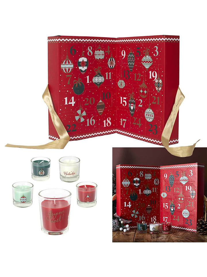 The Concept Factory Kalendarz ze świecami w kolorze czerwonym - 21,4 x 30,5 cm rozmiar: onesize