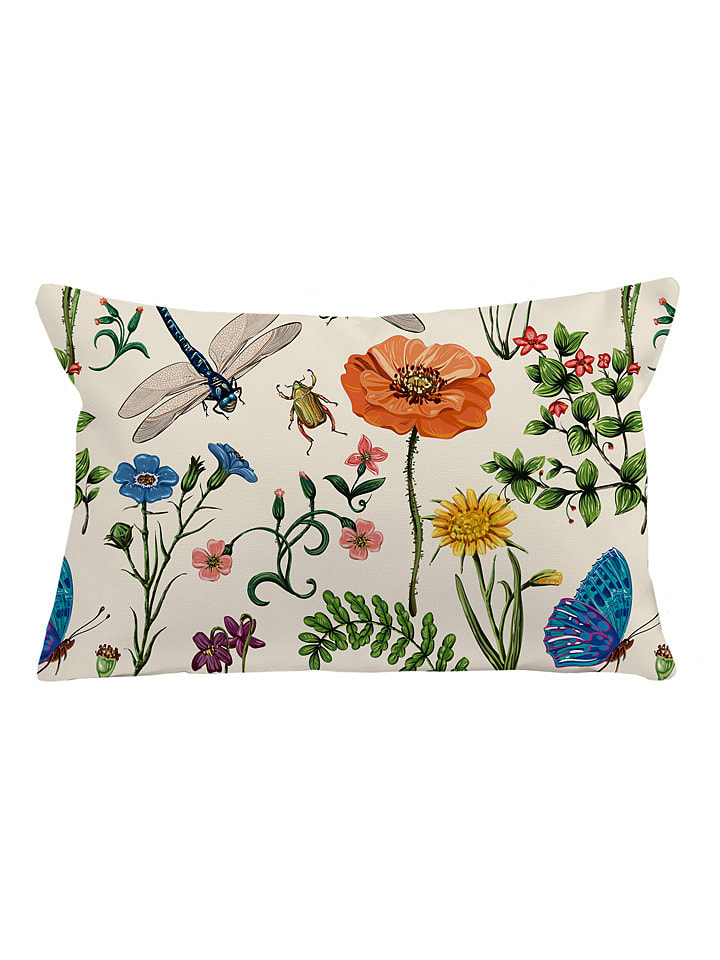 Madre Selva Poduszka ogrodowa "Tierra Bella" w kolorze kremowym ze wzorem - 45 x 30 cm rozmiar: onesize