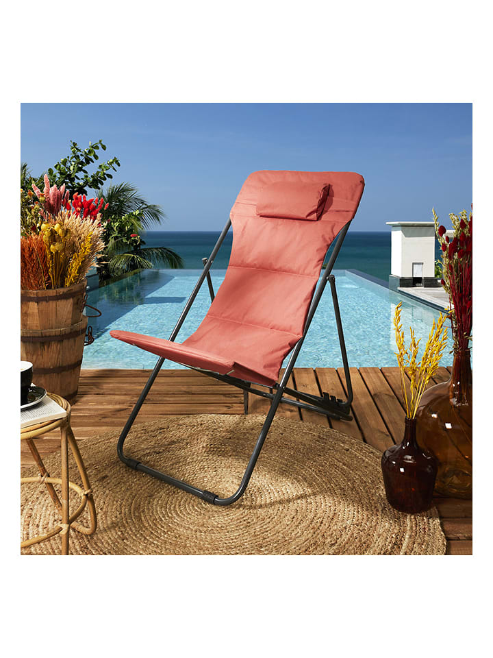 Garden Spirit Leżak "Corfou" w kolorze czerwonym - 55 x 89 x 81 cm rozmiar: onesize