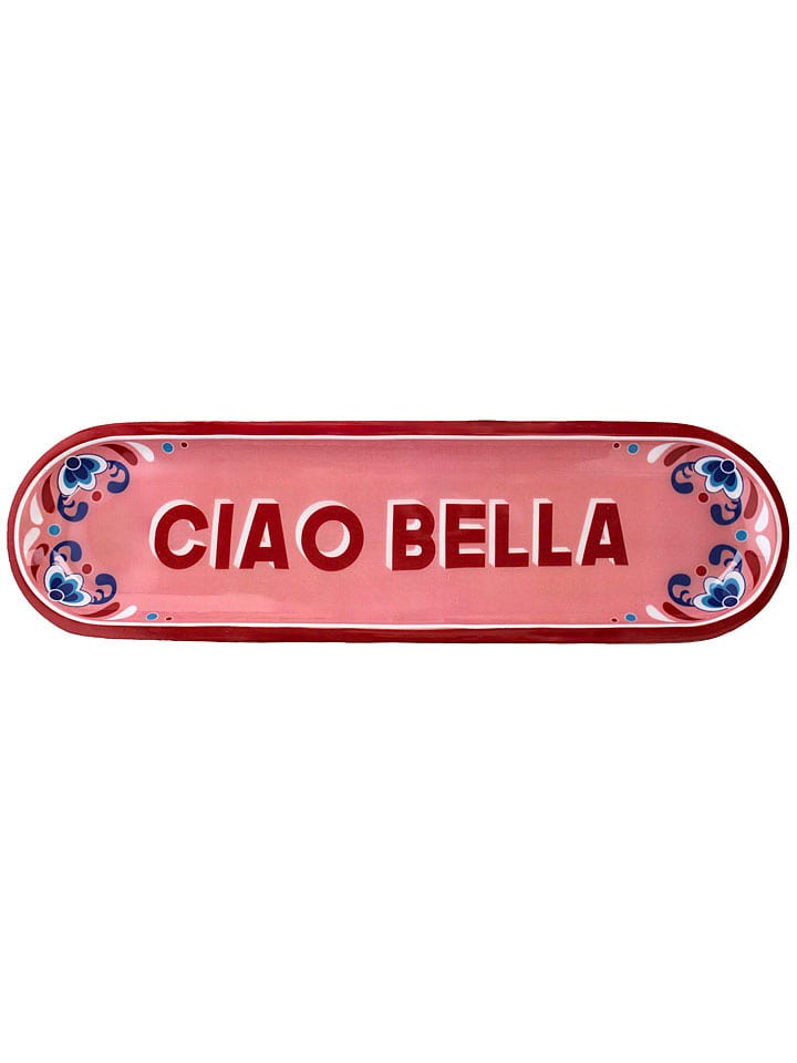 Kersten Talerz "Ciao Bella" w kolorze jasnoróżowo-czerwonym do serwowania - 12 x 42 cm rozmiar: onesize