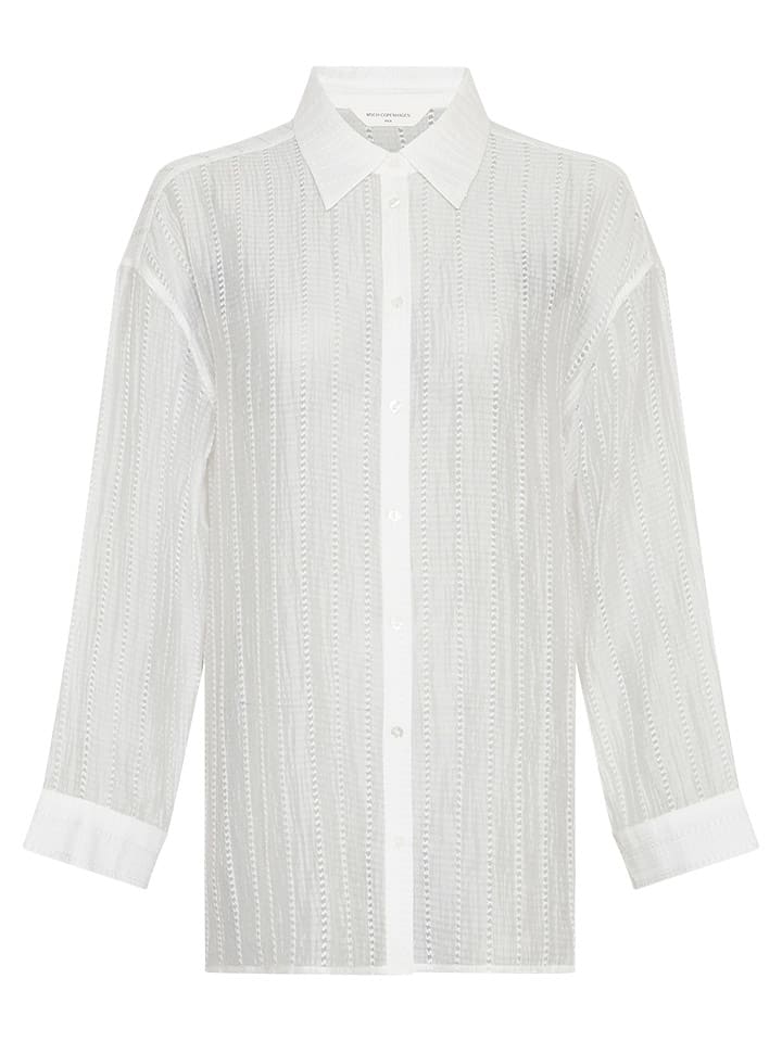MOSS COPENHAGEN Bluzka w kolorze białym rozmiar: M/L