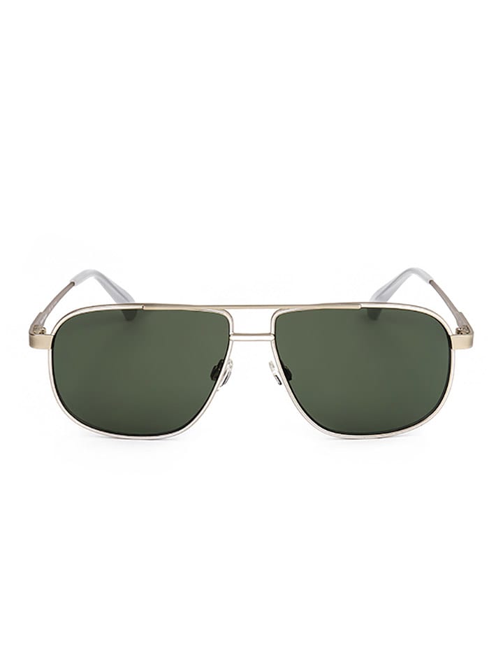 Sergio Tacchini Męskie okulary przeciwsłoneczne w kolorze złoto-zielonym rozmiar: 57