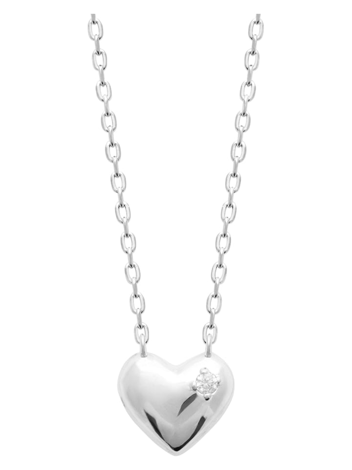 L'Atélier Précieux Srebrny naszyjnik z elementem ozdobnym - dł. 45 cm rozmiar: onesize