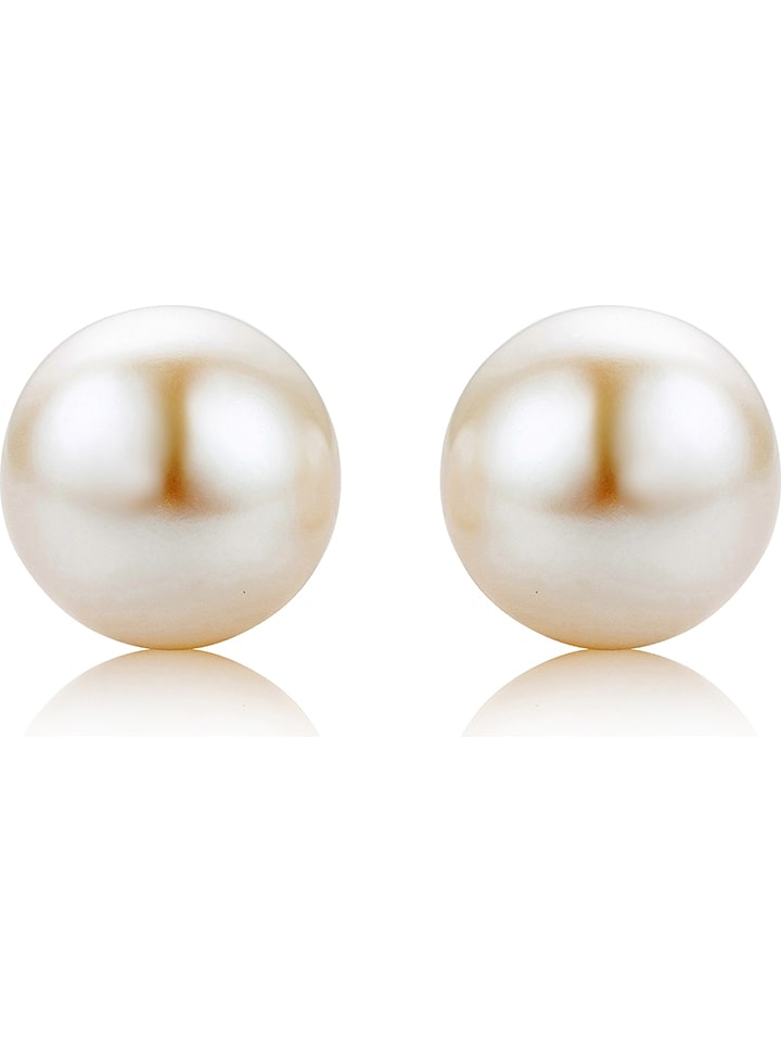 Revoni Kolczyki-wkrętki w kolorze białym z perłami rozmiar: onesize