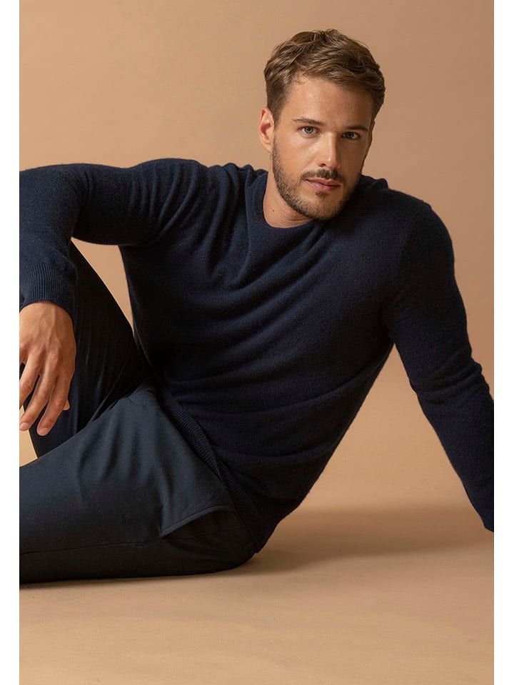 Perfect Cashmere Kaszmirowy sweter "Blake" w kolorze granatowym rozmiar: L