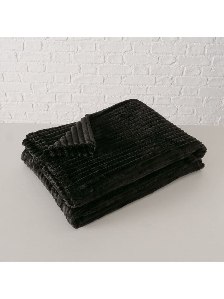 Boltze Koc "Hygge" w kolorze czarnym - 180 x 130 cm rozmiar: onesize