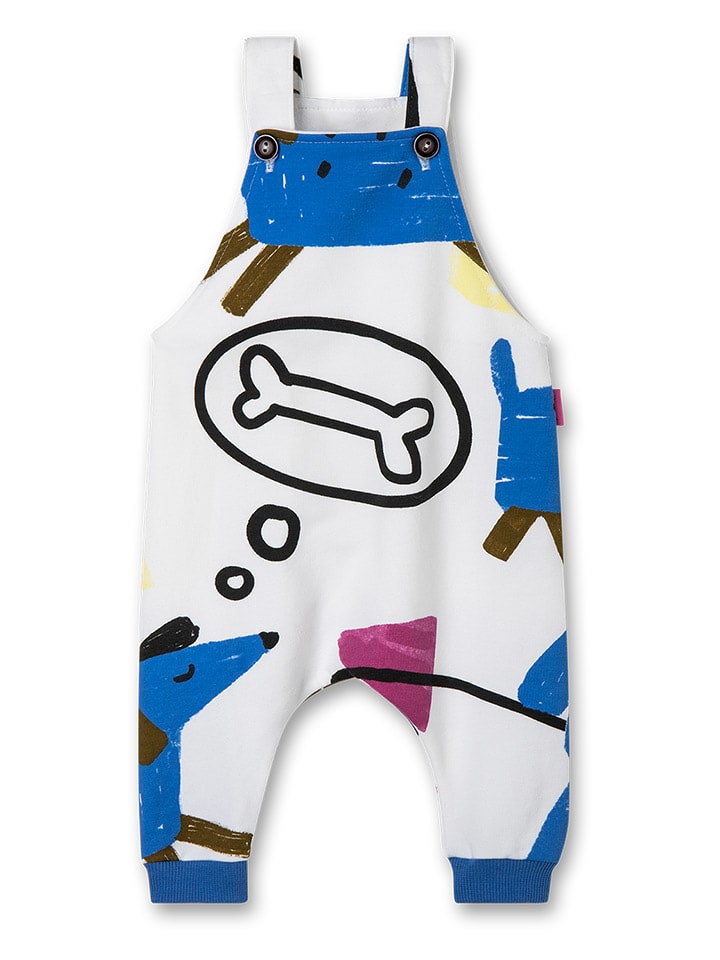 Sanetta Kidswear Ogrodniczki w kolorze białym rozmiar: 86