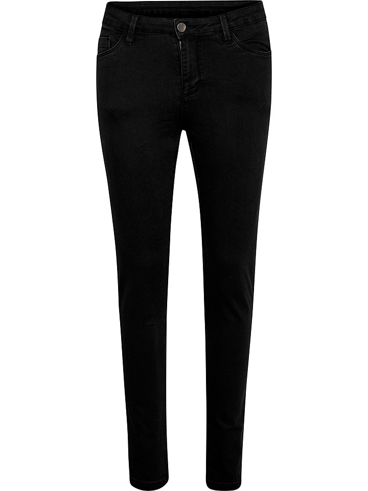 Kaffe Dżinsy "Vicky" - Slim fit - w kolorze czarnym rozmiar: 34