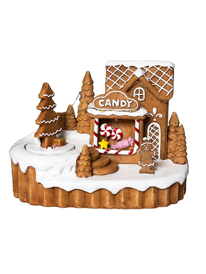 Profiline Dekoracyjna lampa LED w kolorze brązowo-białym - 19 x 14 x 12,5 cm rozmiar: onesize