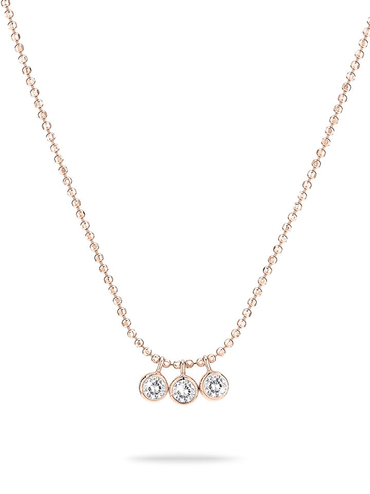 Tamaris Srebrny naszyjnik z elementami ozdobnymi - dł. 45 cm rozmiar: onesize