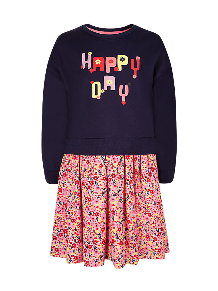 happy girls by Eisend Sukienka w kolorze granatowo-jasnoróżowym rozmiar: 98