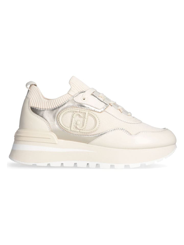 Liu Jo Skórzane sneakersy "Amazing" w kolorze beżowym rozmiar: 38