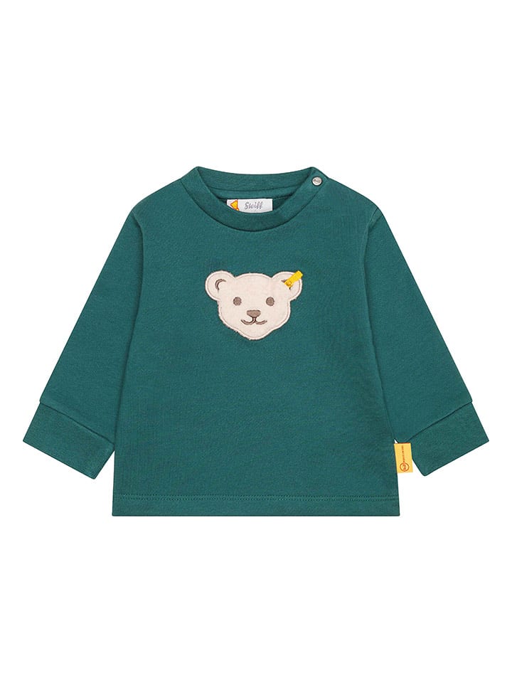 Steiff Bluza w kolorze ciemnozielonym rozmiar: 80