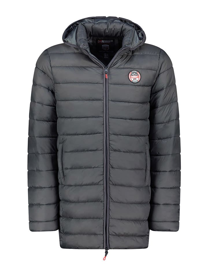 Geographical Norway Płaszcz pikowany "Amigobadge" w kolorze antracytowym rozmiar: M