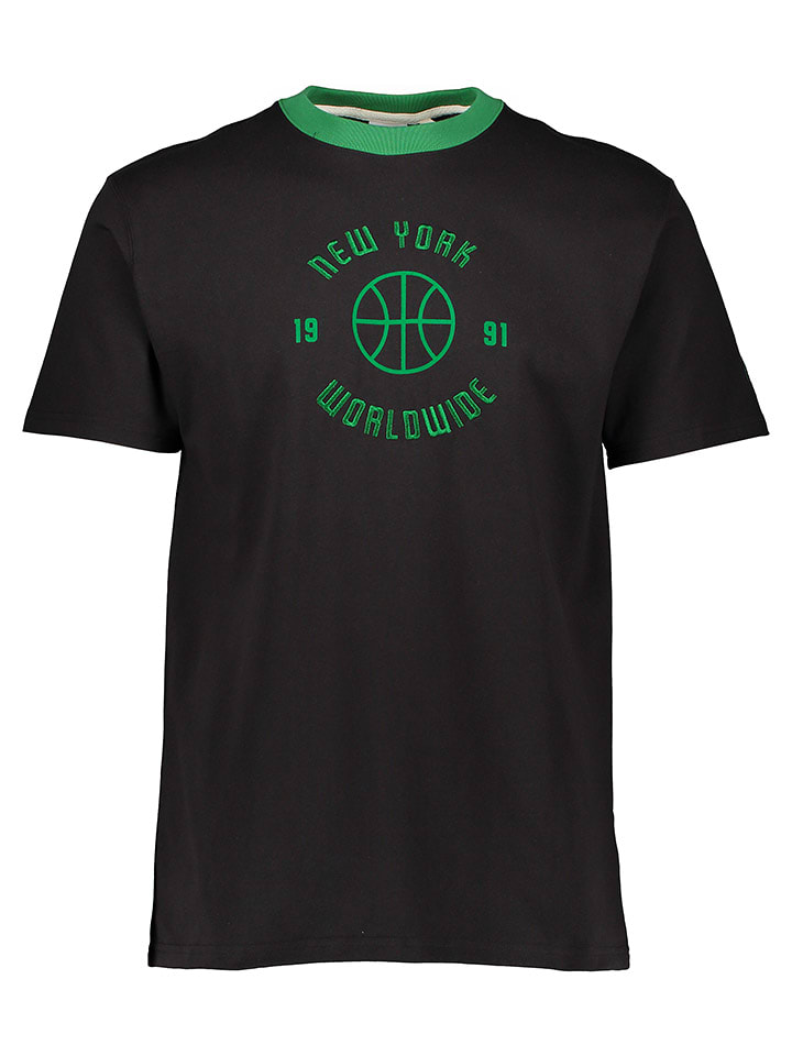 Puma Koszulka "Rhuigi Graphic" w kolorze czarno-zielonym rozmiar: M