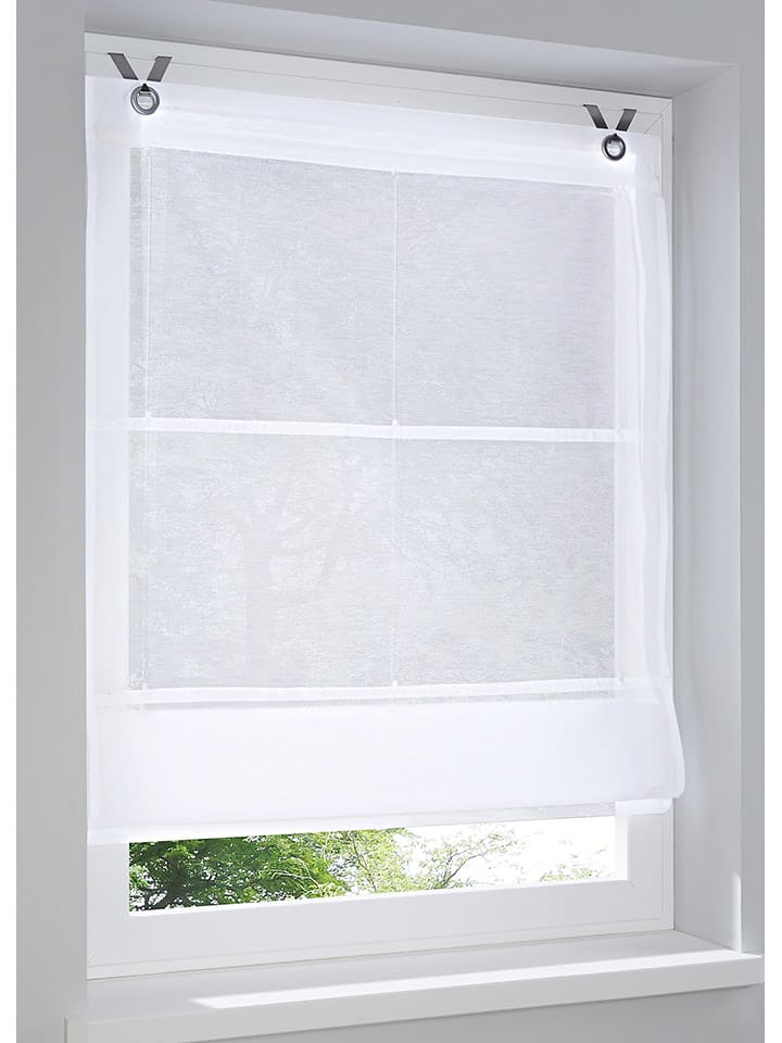 heine home Roleta rzymska w kolorze białym rozmiar: 140x100 cm