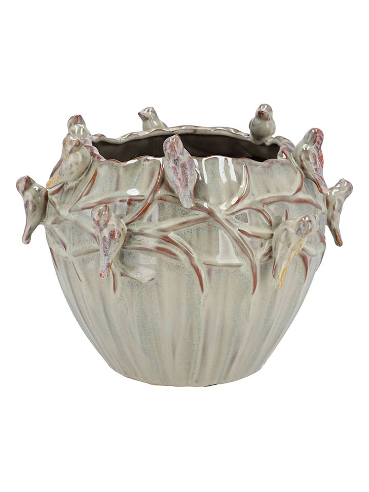 daan kromhout Doniczka "Bird" w kolorze zielono-jasnobrązowym - wys. 20 x Ø 26 cm rozmiar: onesize