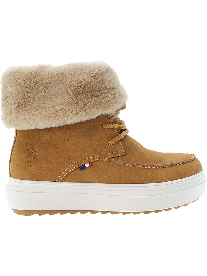 U.S. Polo Assn. Botki zimowe w kolorze jasnobrązowym rozmiar: 37