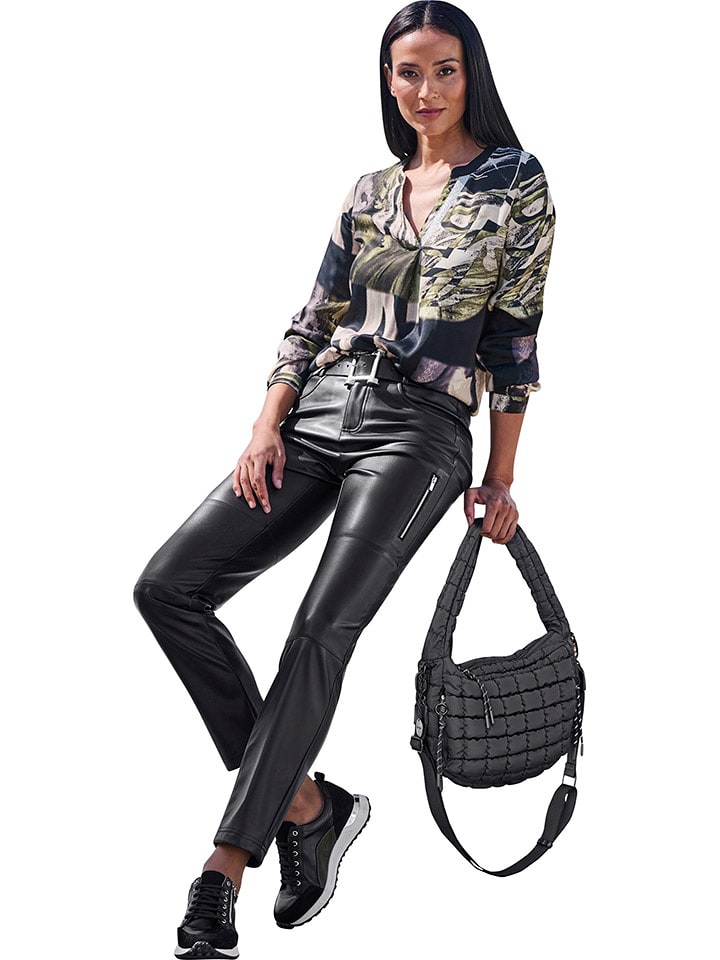 Heine Bluzka w kolorze beżowo-czarnym rozmiar: 40