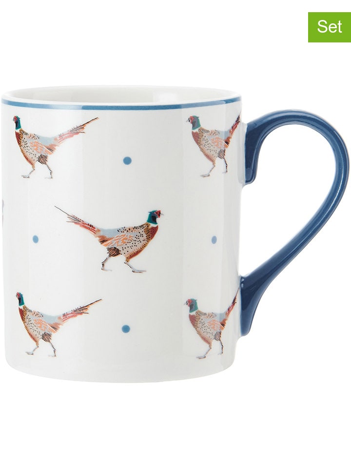 Mikasa Kubki (2 szt.) "Pheasant" w kolorze biało-niebieskim - 280 ml rozmiar: onesize