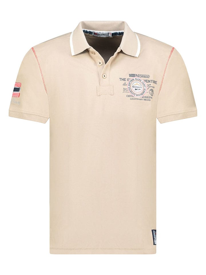 Geographical Norway Koszulka polo "Kilsvik" w kolorze beżowym rozmiar: S