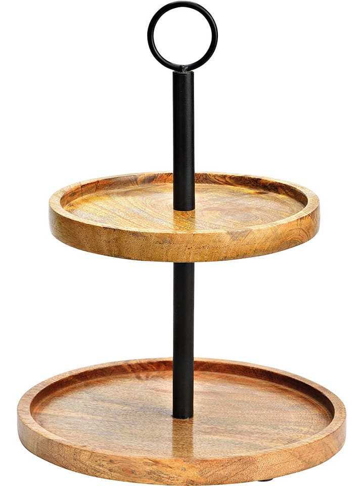 G. Wurm Etażerka w kolorze jasnobrązowo-czarnym - 25 x 31 x 25 cm rozmiar: onesize