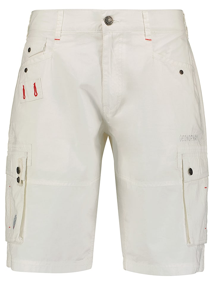 Geographical Norway Bermudy w kolorze białym rozmiar: S