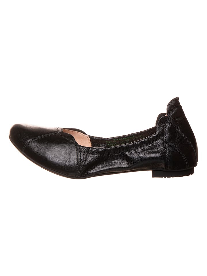 Think! Skórzane baleriny w kolorze czarnym rozmiar: 38