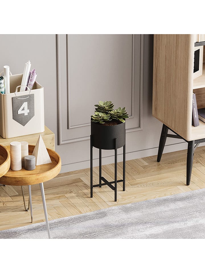 Scandinavia Concept Stojak w kolorze czarnym na kwiaty - wys. 48 x Ø 20 cm rozmiar: onesize