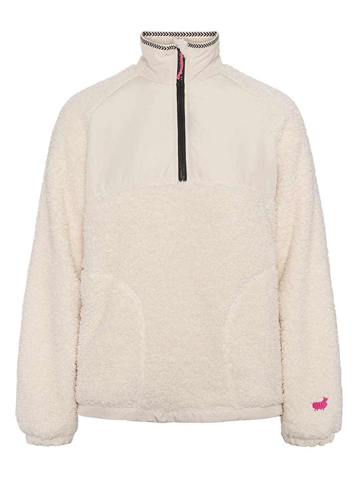 KARI TRAA Bluza polarowa "Olivia" w kolorze białym rozmiar: M