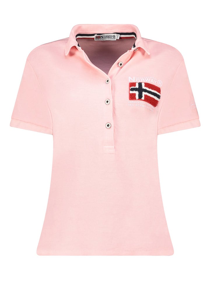 Geographical Norway Koszulka polo w kolorze jasnoróżowym rozmiar: XL