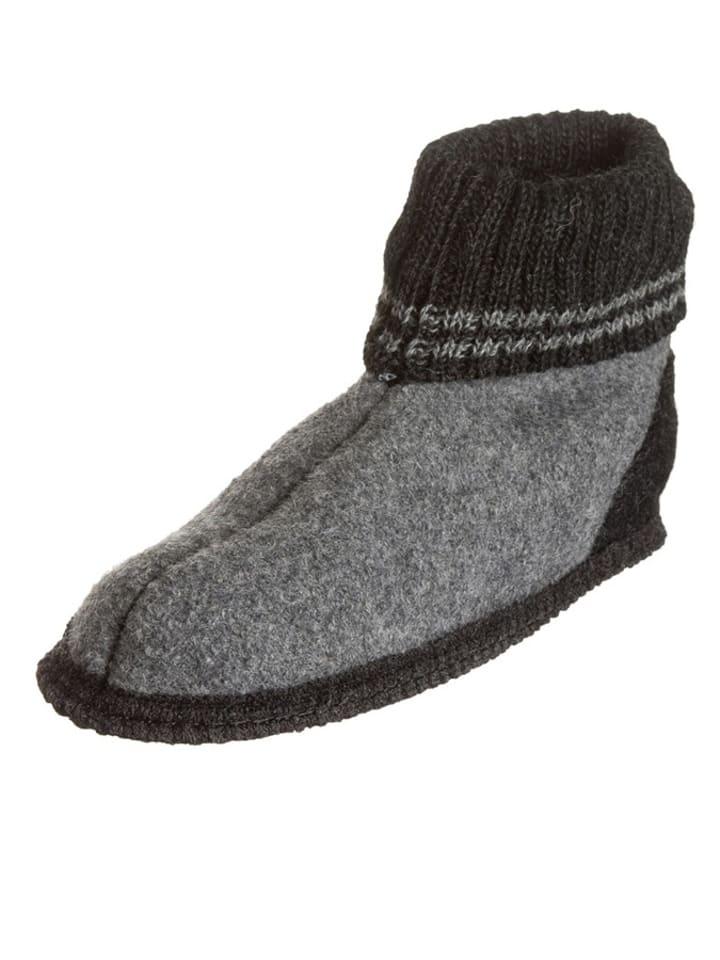 kitz-pichler Filcowe bambosze w kolorze szaro-czarnym rozmiar: 46