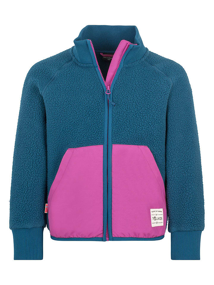 Trollkids Kurtka polarowa "Vega" w kolorze turkusowym rozmiar: 128