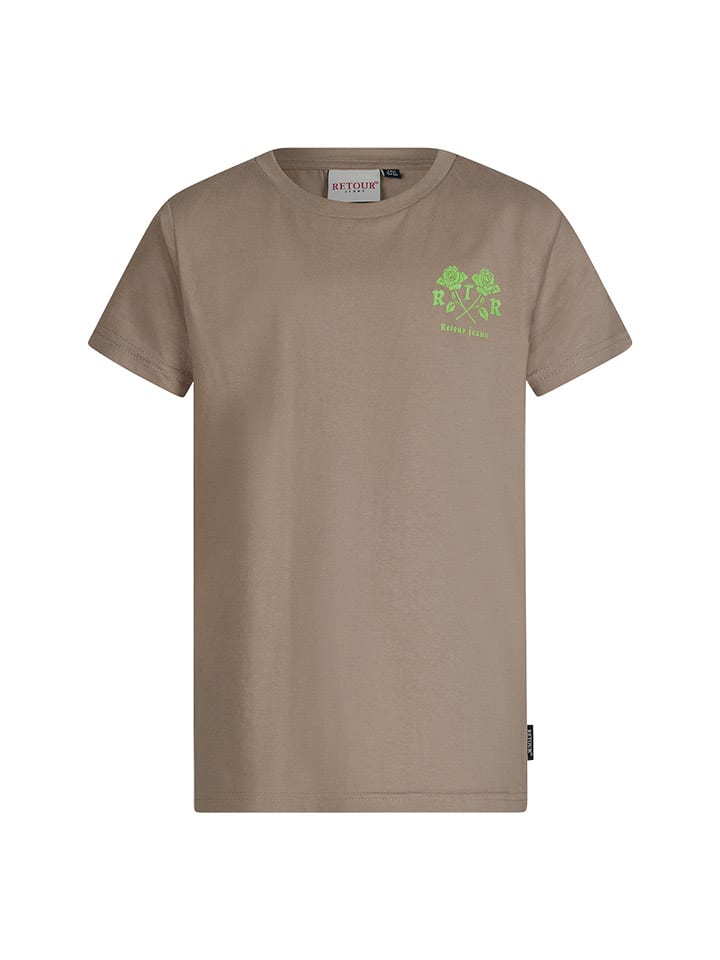 Retour Koszulka "Guus" w kolorze jasnobrązowym rozmiar: 170/176