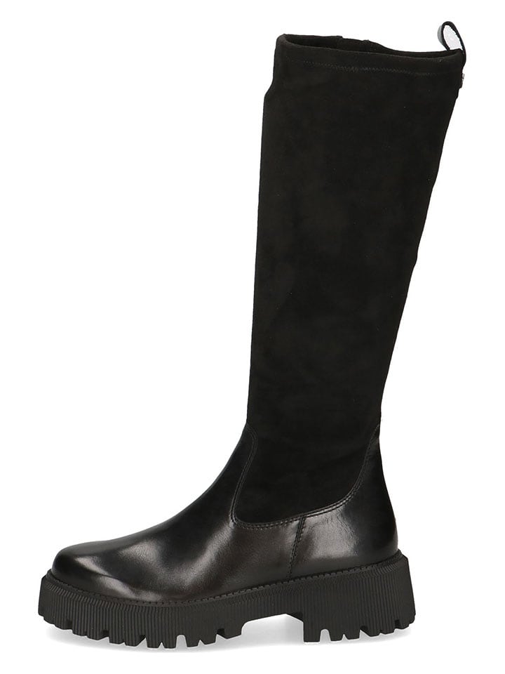 Caprice Skórzane kozaki w kolorze czarnym rozmiar: 41