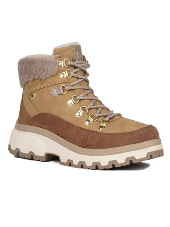 Kimberfeel Botki zimowe "Celina" w kolorze jasnobrązowym rozmiar: 37