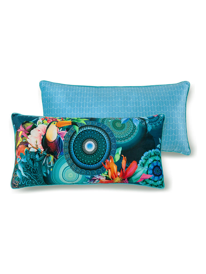 Hip Poduszka "Cailani" w kolorze błękitnym ze wzorem rozmiar: 30x60 cm