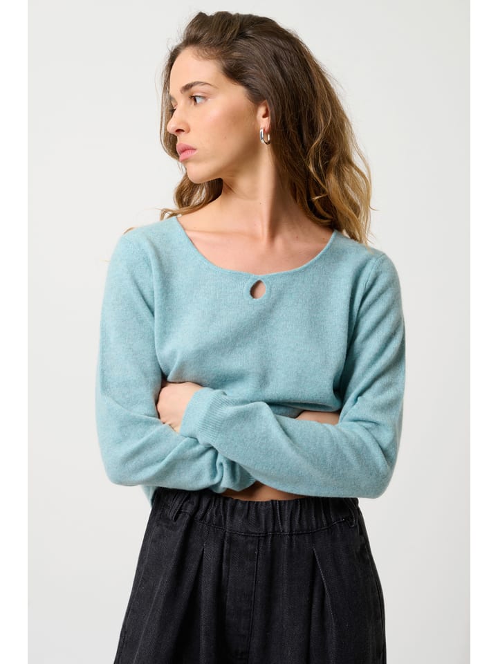 AUTHENTIC CASHMERE Kaszmirowy sweter "Glyder" w kolorze błękitnym rozmiar: M