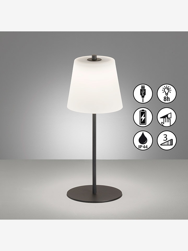 FH Lighting Lampa stołowa LED "Marbella" w kolorze czarno-białym - wys. 35 x Ø 14 cm rozmiar: onesize