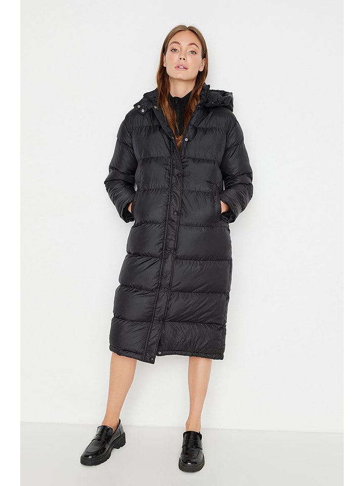 trendyol Płaszcz zimowy w kolorze czarnym rozmiar: L