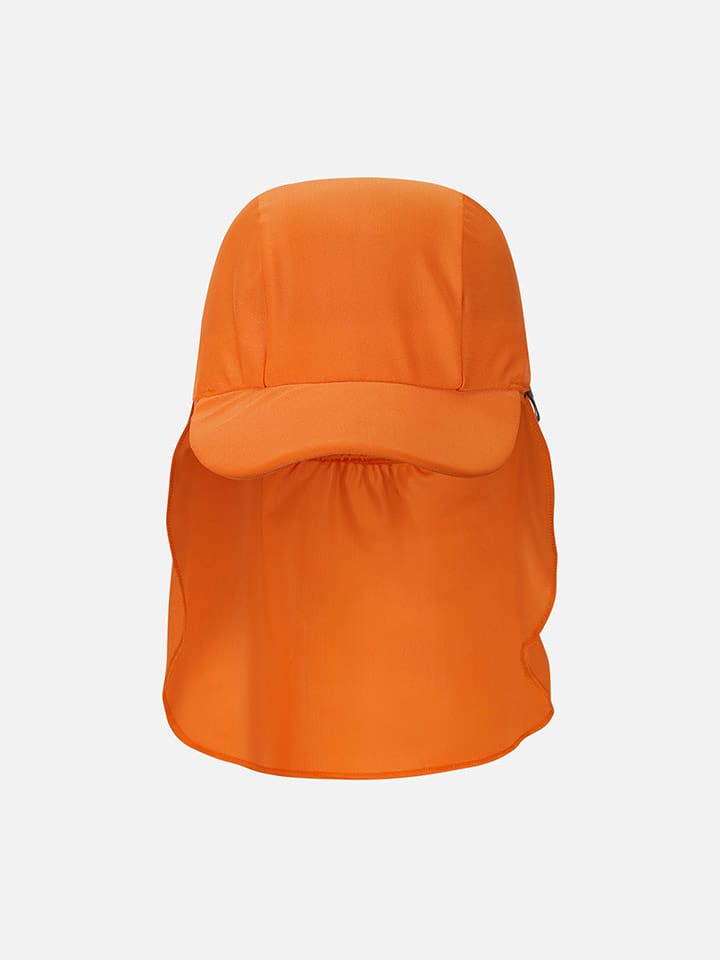 Reima Czapka "Kilpikonna" w kolorze pomarańczowym z osłoną karku rozmiar: 48-50 cm