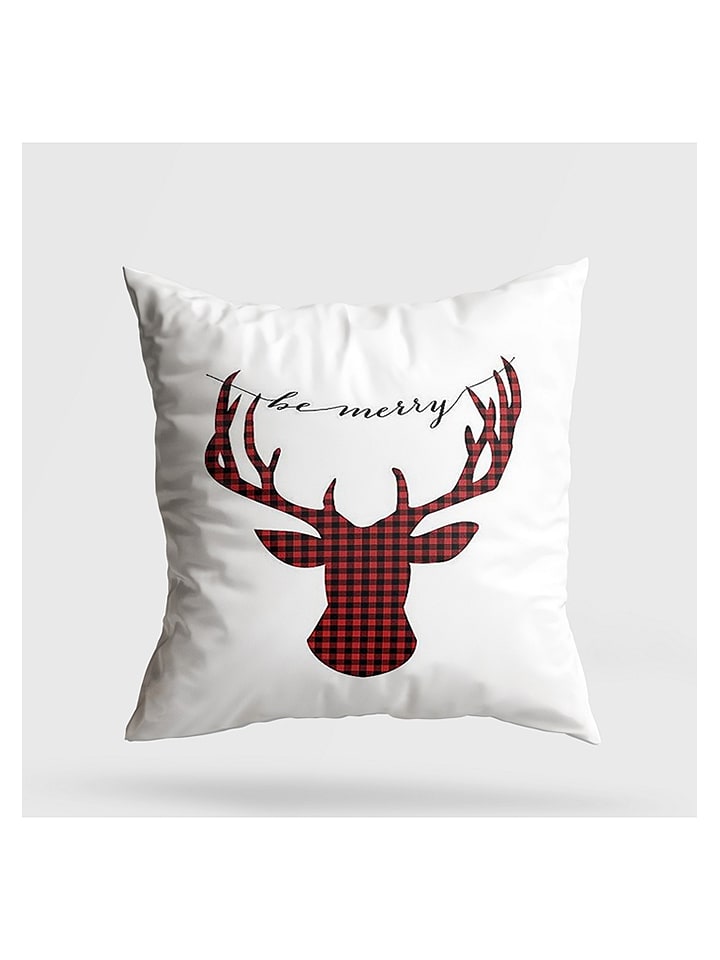 Colorful Cotton Poduszka w kolorze białym rozmiar: 43x43 cm