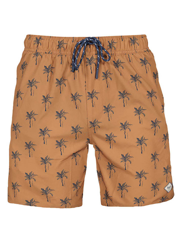 Barts Szorty kąpielowe "Bernardou" w kolorze jasnobrązowo-granatowym rozmiar: S