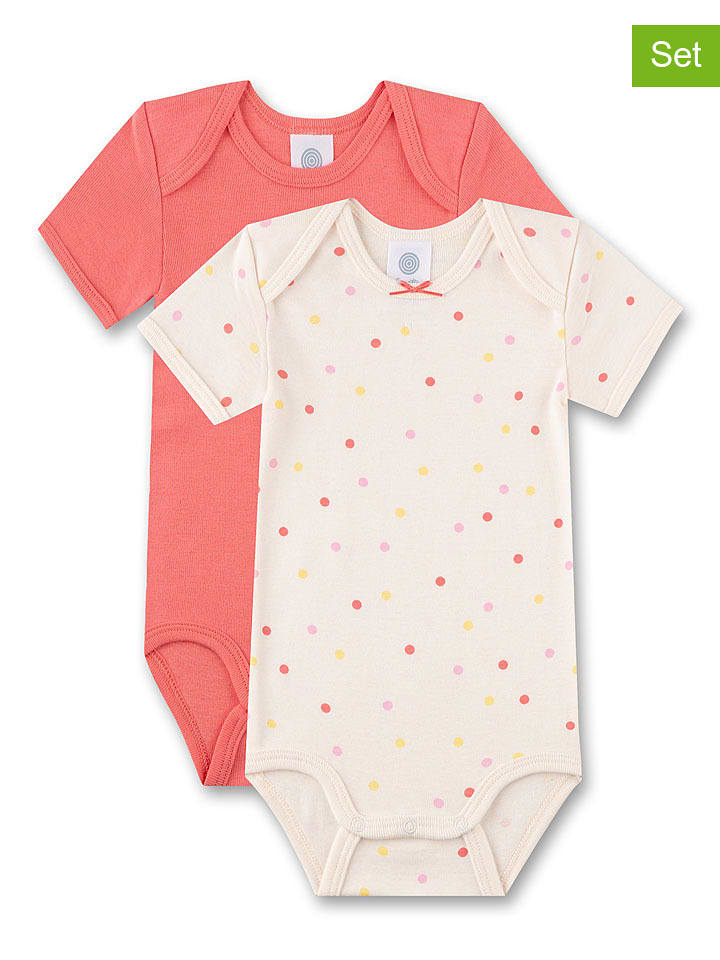 Sanetta Body (2 szt.) w kolorze białym i czerwonym rozmiar: 74