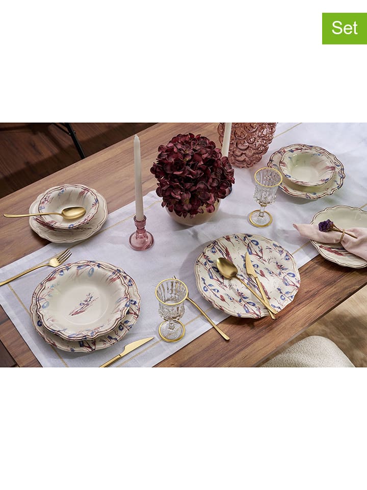 Hermia 24-częściowy zestaw w kolorze biało-niebiesko-czerwonym rozmiar: onesize