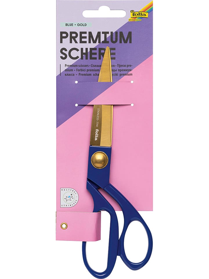 folia PAPER Nożyczki w kolorze złoto-niebieskim rozmiar: onesize