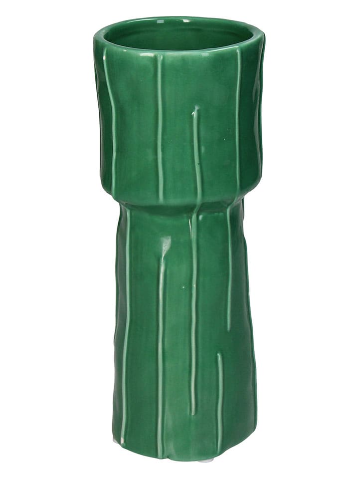 Kersten Wazon w kolorze zielonym - wys. 22 x Ø 8,7 cm rozmiar: onesize
